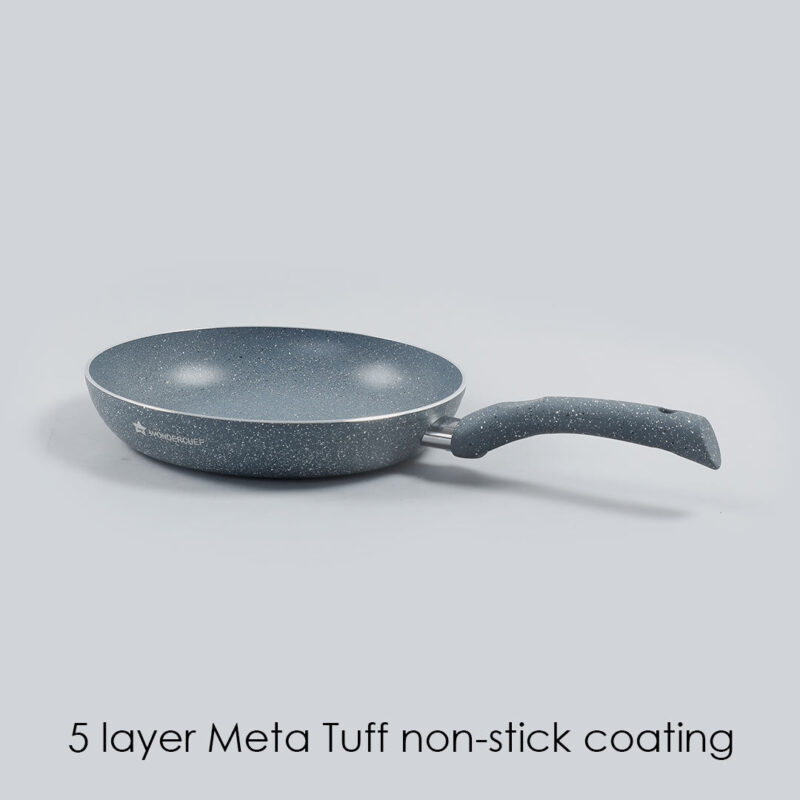 Wonderchef Renewed Granite 26cm Non-Stick Fry Pan | 2L | 5 Layer PFOA Free Non-Stick Coating | Compatible with Hot Plate, Hobs, Gas Stove, Ceramic Plate and Induction Cooktop - Image 2
