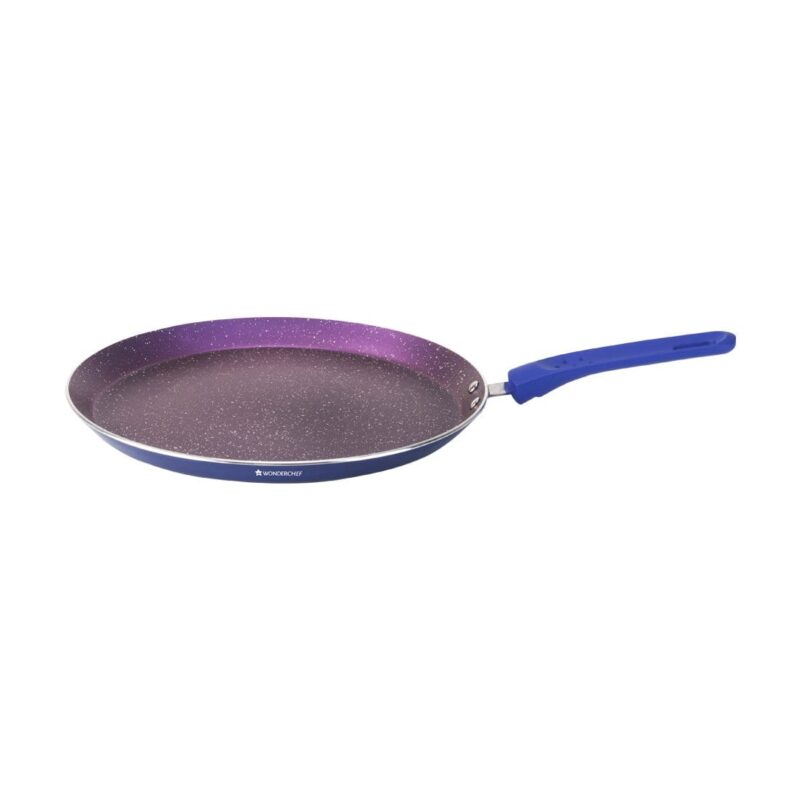 Wonderchef Renewed Blueberry Aluminium 28cm Dosa Tawa| Non-Stick | Induction Friendly Cookware | Soft Touch Handle | Pure Grade Aluminium | PFOA Free - Image 3