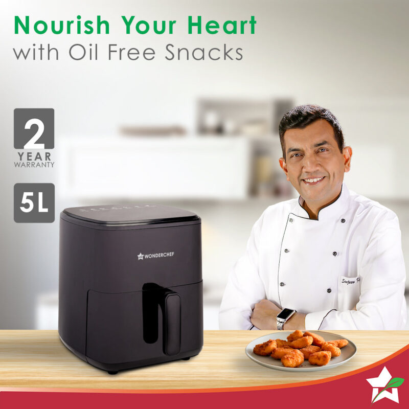 Evita Air Fryer + Nutri-cup Zip Portable Blender | Festive Gift | 5L Air Fryer Capacity to Bake, Grill, Roast, Fry with 7 Pre-set Functions | Portable Blender with Ready-to-sip Lid - Image 2