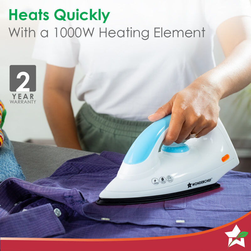 Crescent Kettle + Dry Iron Festive Gift Combo | 1.5L Kettle | Boil Water in 5-7 Mins | BPA-free Stainless Steel | 1000W Swift Dry Iron for Cotton, Linen, Nylon, Silk | Button Groove - Image 2