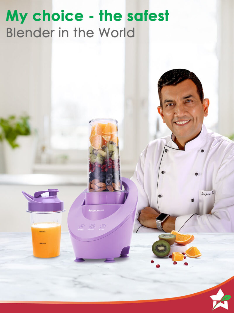 Wonderchef Renewed Magneto Blender | Smoothie & Juice Maker | World’s Safest with Magnetic Induction Tech | Variable Speed | Automatic with 60-sec auto-stop | Portable with Sipper Jar | 1-Year Warranty - Image 2