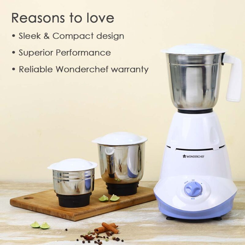 Capri Mixer Grinder 750 Watts 3 Stainless Steel Jars, 5 years Warranty on Motor - Image 10