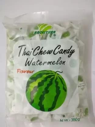3x Haoliyuan Thai Chew Watermelon Flavored Candy - 350g each - 300pcs total - Pack of 3 - Image 3
