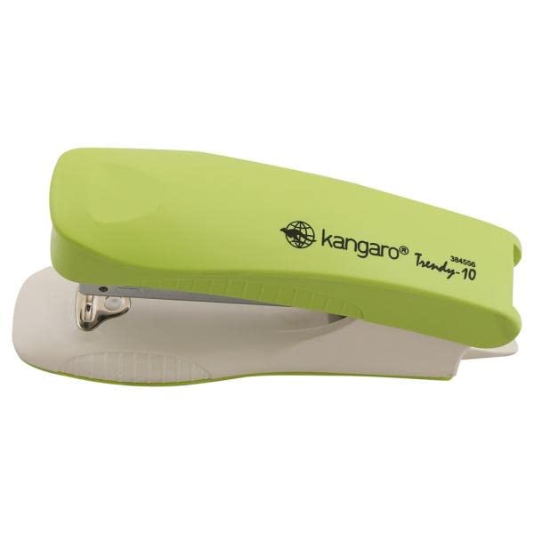 Kangaro Desk Essentials TRENDY-10 All Metal Stapler| Sturdy & Durable | Suitable for 15 Sheets | Perfect for Home, School & Office | Pack of 1 | Color May Vary