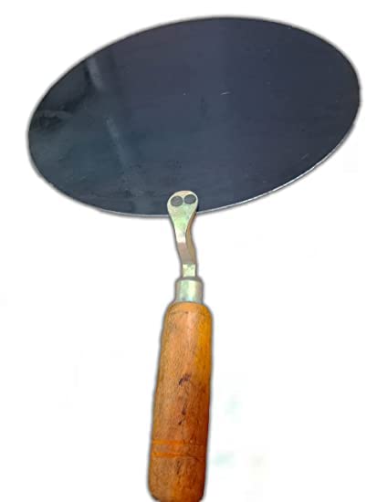 Sonanshi Black Dosa Tawa Pure Iron with Wooden Handle Especially Designed for Dosa/Uttpam/South Indian Dishes (12 Inch Dia) - Image 3