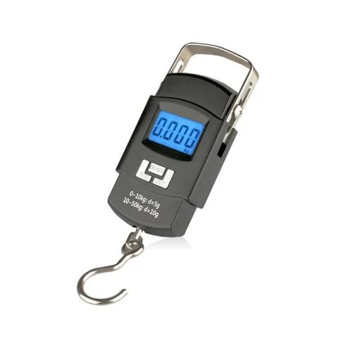 HAVAA Electronic 50Kgs Digital Luggage Weighing Scale (6 Month Warranty) - Black | Bag Weighing Scale for Luggage | Weight Machine for Luggage With 2 Batteries