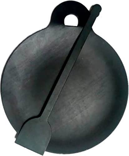 Jayam Traditional Iron CONCAVE DOSA/CHAPATI TAWA/DOSA KALLU 1.5Kg with DOSA Turner 11" Dia/Black Colour - Image 5