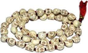 RDK SON'S Goddess KALI Nar Mund Knotted Mala ROSARY Carved Skull 72+1 Prayer Beads, 10 mm size Mala Rosary Yoga Prayer Healing Meditation| Hindu Spiritual Jewelry
