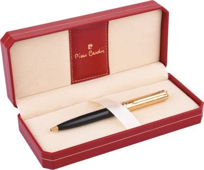 Pierre Cardin Crown Black & Gold Exclusive Ball Pen - Blue, Pack Of 1