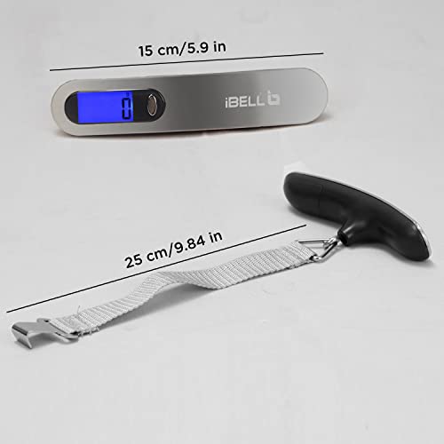 iBELL Premium Stainless Steel Weight Machine For Luggage Weighing Scale, Portable, 50 KG, Hook Type With Digital LED Screen & Tare Function, LS5010M (Silver) - Image 2