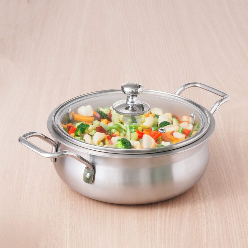 TurboCuk Tri-ply Biryani Cooking Pot/Casserole+ Glass Lid, Wide Handi Shape, Premium Quality, 3 Layer Thick Body, 100% Toxin-free, Non-stick, Induction & Gas, 2L - Image 15