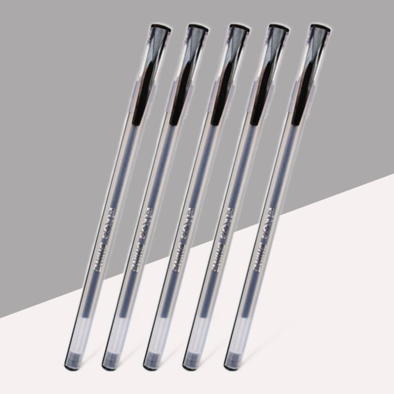 Elkos Shine Df Ball Pens – Black ( Pack of 5 )