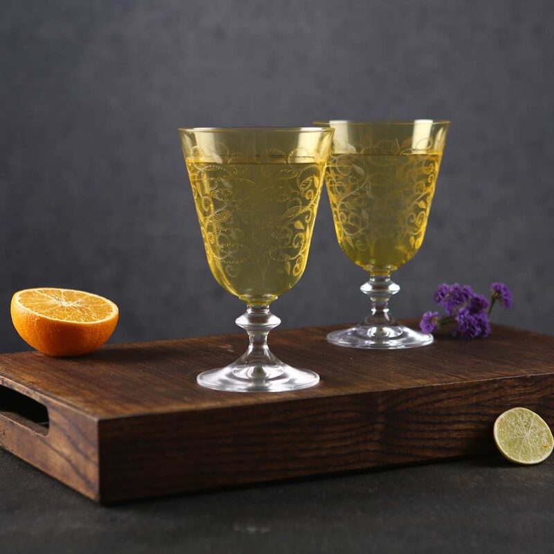 Modena Water Glass Yellow 350 ml (Set of 6) - Image 3