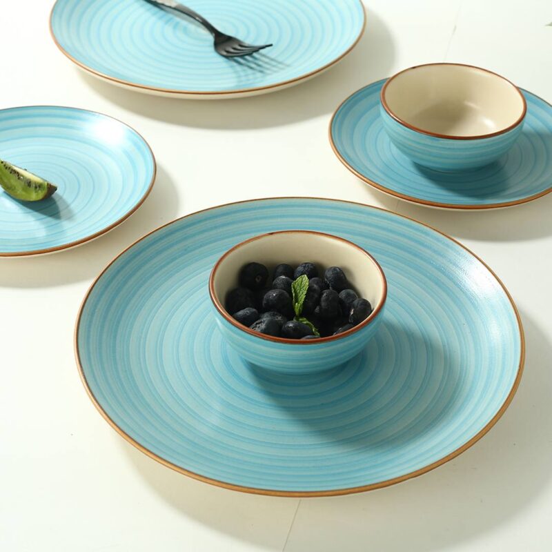 Teramo Veg Bowl Blue Set of 4 - Image 4