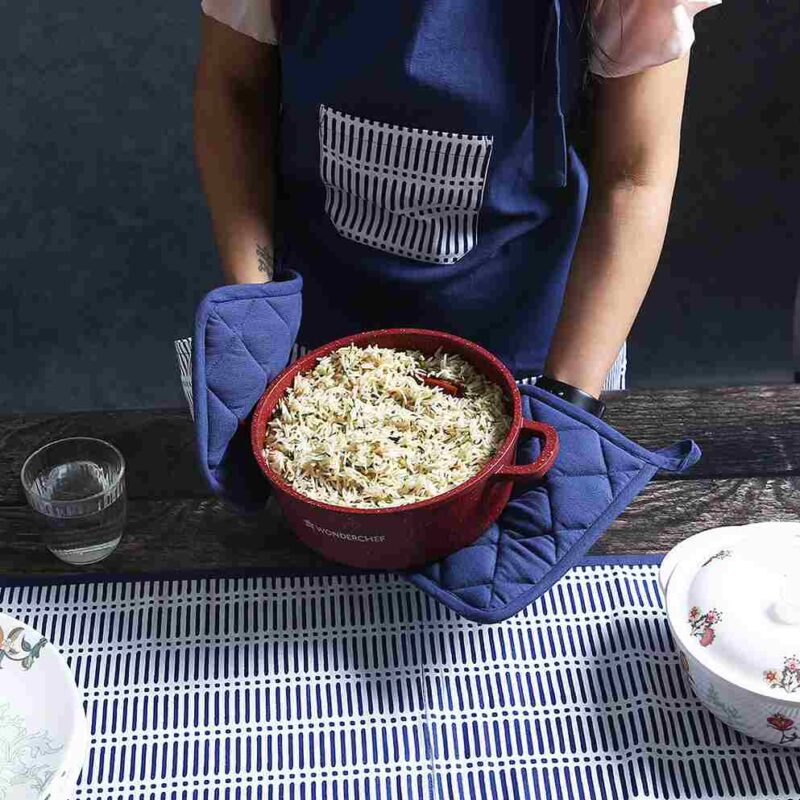 Como Pot holder with pocket - Blue - Image 6