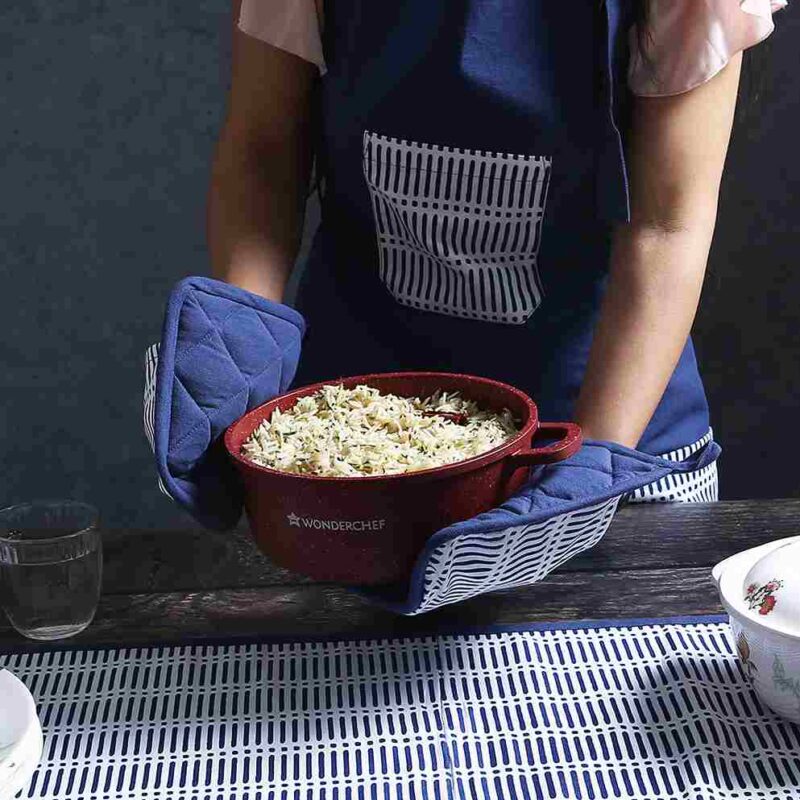 Como Pot holder with pocket - Blue - Image 7