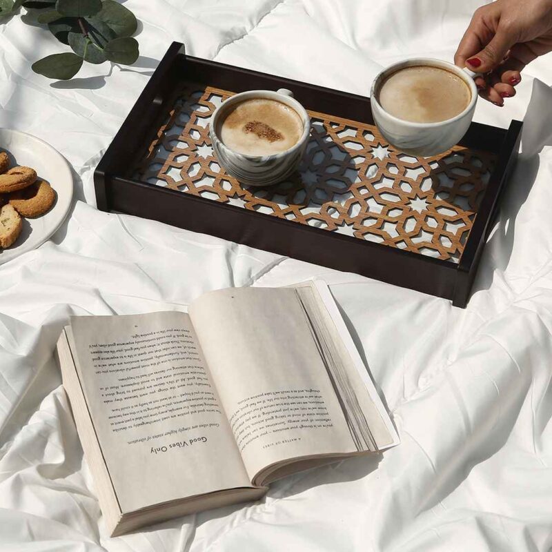 Casablanca Ornamental Tile Glass Tray -Medium - Image 2