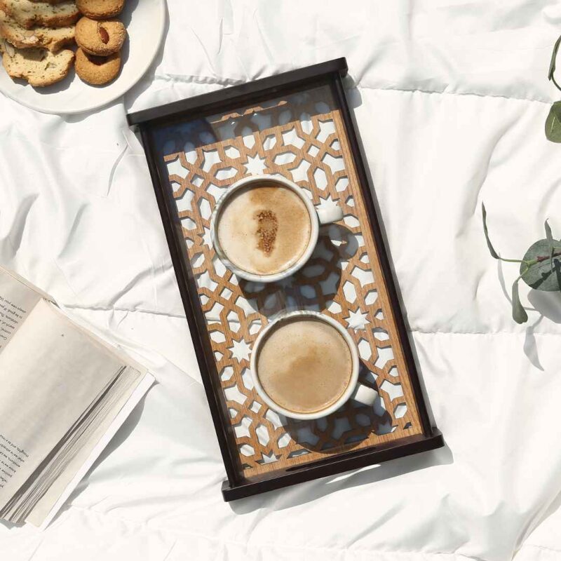 Casablanca Ornamental Tile Glass Tray -Medium - Image 4