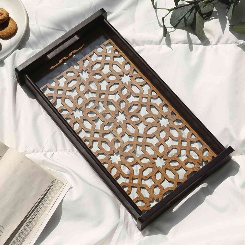 Casablanca Ornamental Tile Glass Tray -Small - Image 6