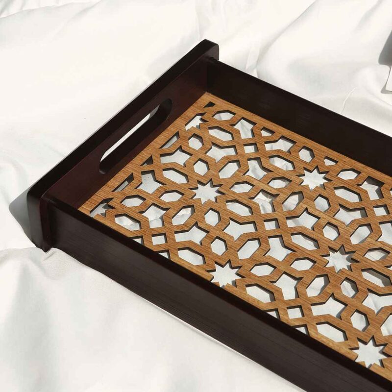 Casablanca Ornamental Tile Glass Tray -Medium - Image 5