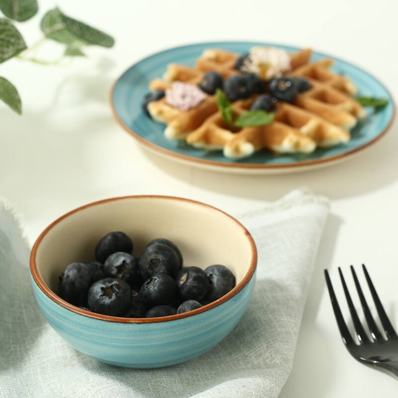 Teramo Veg Bowl Blue Set of 4 - Image 5