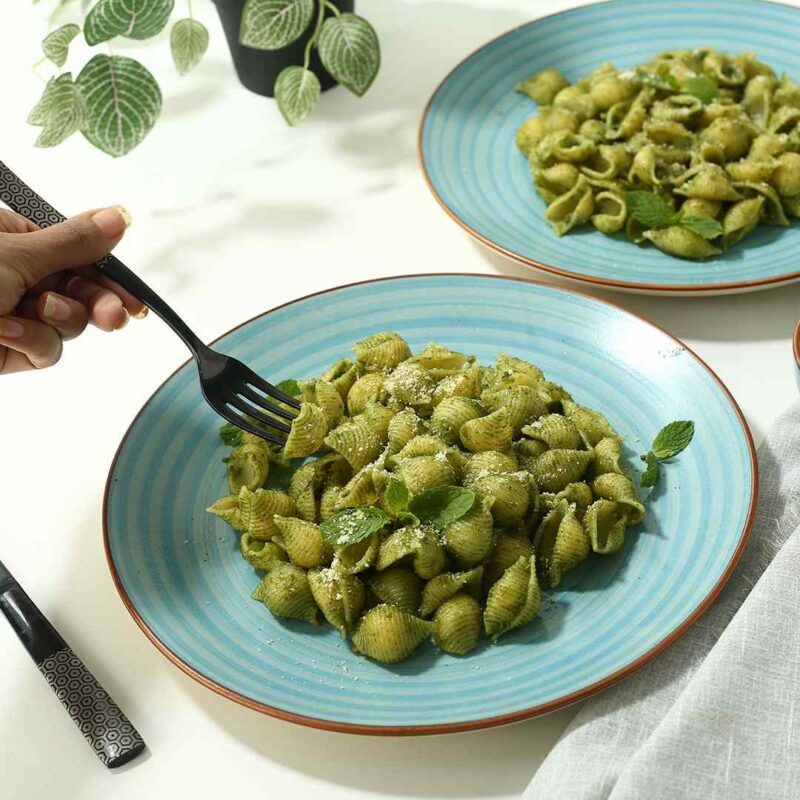 Teramo Dinner Plate Blue Set of 2 - Image 4