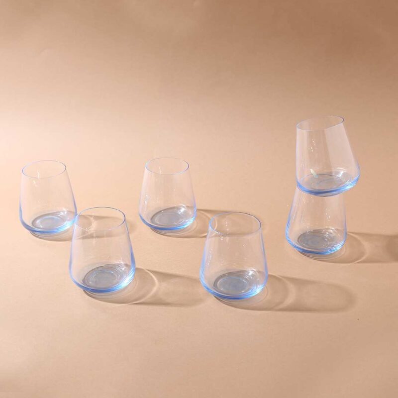 Modena Whiskey Glass Blue 400 ml (Set of 6) - Image 4