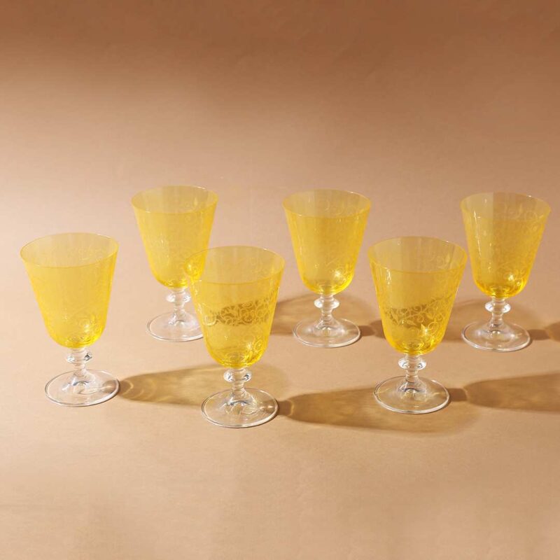 Modena Water Glass Yellow 350 ml (Set of 6) - Image 7