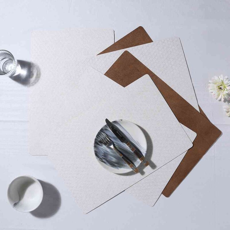 Valentina Reversible Diamond & Textured Placemat Set of 6 - Image 3