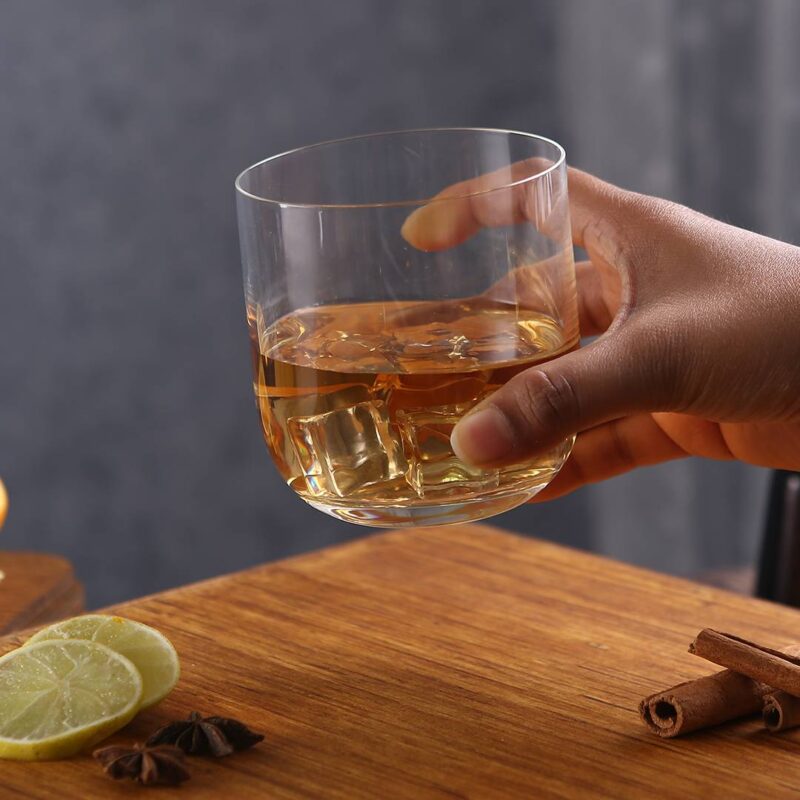 Modena Whiskey Glass 330 ml (Set of 6) - Rounded Base design - Image 5