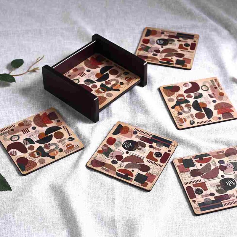 Casablanca Coaster Abstract Pattern - Set of 6 pcs - Image 3