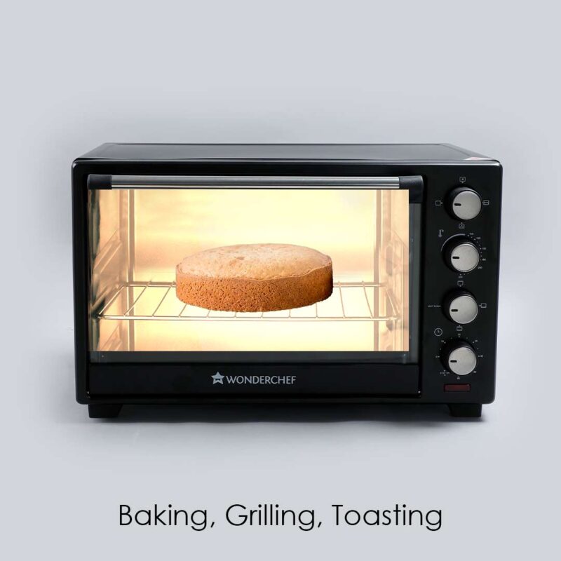 Wonderchef Renewed Oven Toaster Griller (OTG) - 28L | Black with Rotisserie | Auto-shut off | Heat-resistant Tempered Glass | Multi-stage Heat Selection - Image 3