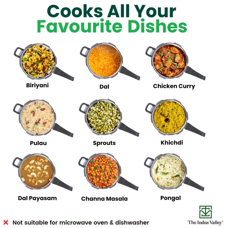 QuicKooker Stainless Steel Pressure Cooker, Premium Quality, Tri-ply (3 Layer) Heavy Bottom, 100% Safe, ISI Certified, 3 Yr Warranty, Induction & Gas, 3/4.5L - Image 14