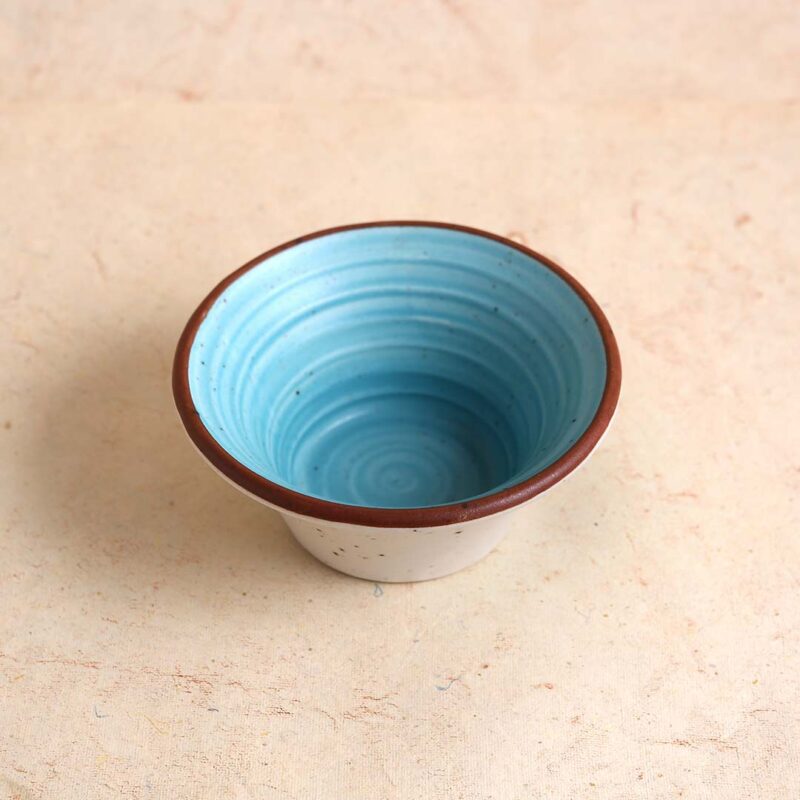 Teramo Stoneware Japanese Bowl 210 ml - Blue (Set of 2) - Image 2