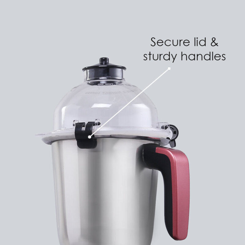 Sumo Mixer Grinder 1000W With 3 Stainless Steel & 1 Fruit Filter Jar 5 Years Warranty On Motor, Rust And Black, Long life motor - Image 2