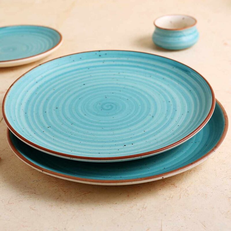 Teramo Stoneware 11" Dinner Plate - Blue (Set of 2) - Image 2