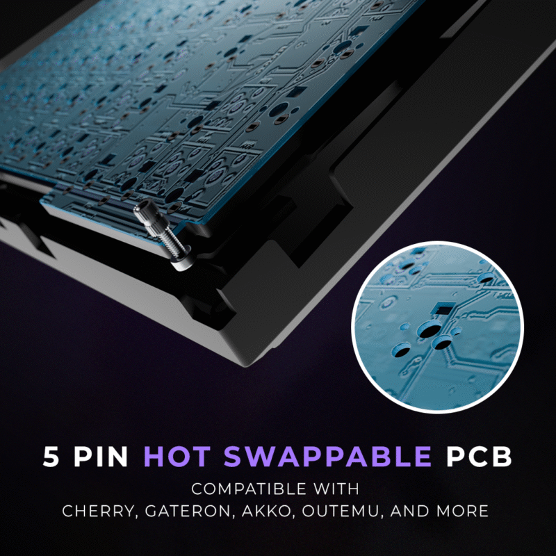 Swarm All Black Wireless Gaming Keyboard - Image 5