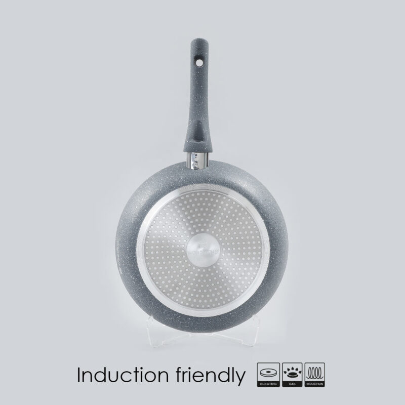 Granite 26 cm Non-Stick Fry Pan | 2 L | Grey | 5 Layer PFOA Free Non-Stick Coating | Compatible with Hot Plate, Hobs, Gas Stove, Ceramic Plate and Induction cooktop | 2 Years Warranty - Image 2