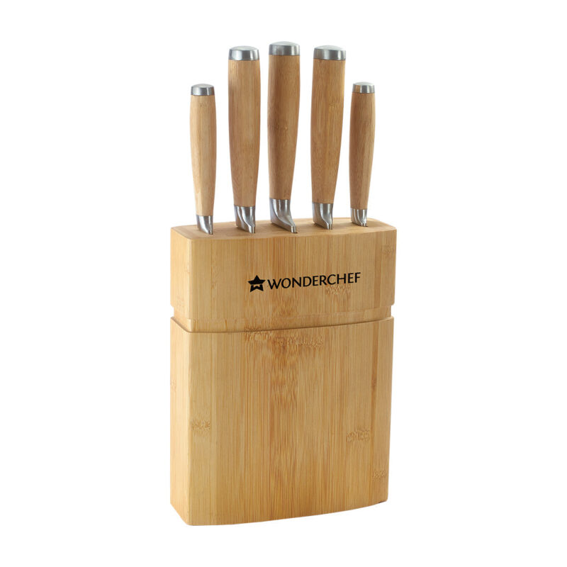 Razor Knife Block Set, Anti-rust Stainless Steel, Straight and Serrated Knives, 20.3 CM - Image 8