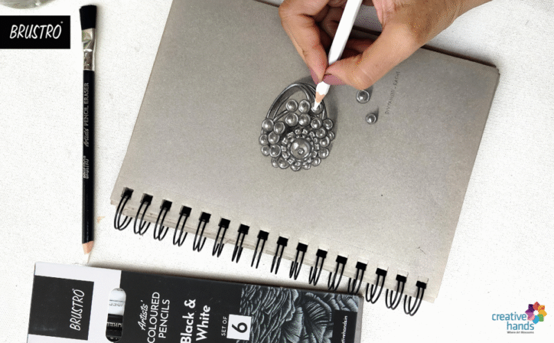 BRUSTRO Artists Coloured Pencils | Black & White | Set of 6 ( 3 Whites and 3 Blacks ) | Ideal for Students and Adults, Color, Sketching, Shading, Drawing, Blending, Mandala Art, School, Office Use - Image 5