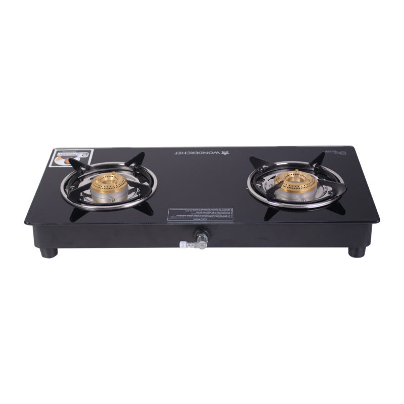 Ruby 2 Burner Glass Cooktop, Black Toughened Glass with 1 Year Warranty, Ergonomic Knobs, Heat-Efficient Brass Burners, Stainless-steel Spill Tray, Manual Ignition - Image 17