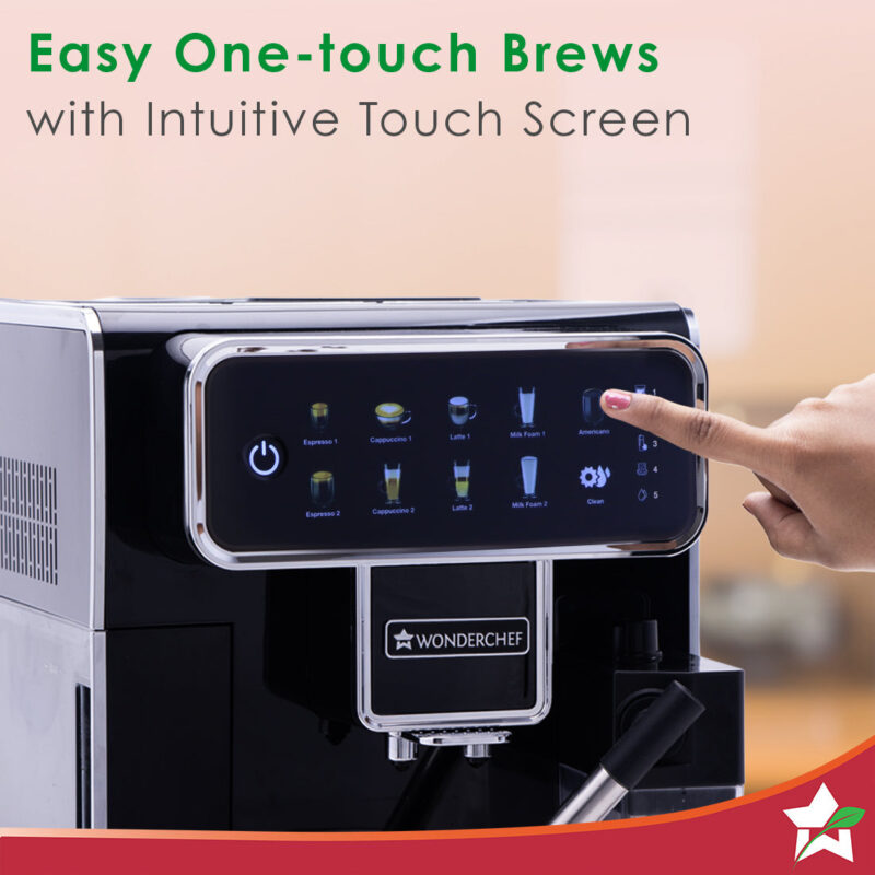 Wonderchef Renewed Regenta Fully Automatic Coffee Machine | For brewing Americano, Cappuccino, Latte, Macchiato, Flat White, Espresso | Bean-To-Cup Coffee at 19 bar pressure - Image 2