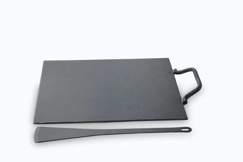 PRINA E-SHOP Cast Iron Tawa/Dosa Tawa/Pan/Kallu/Uthappam Tawa/Flat Tawa/Square Tawa 12 * 12 inch Black - Image 5