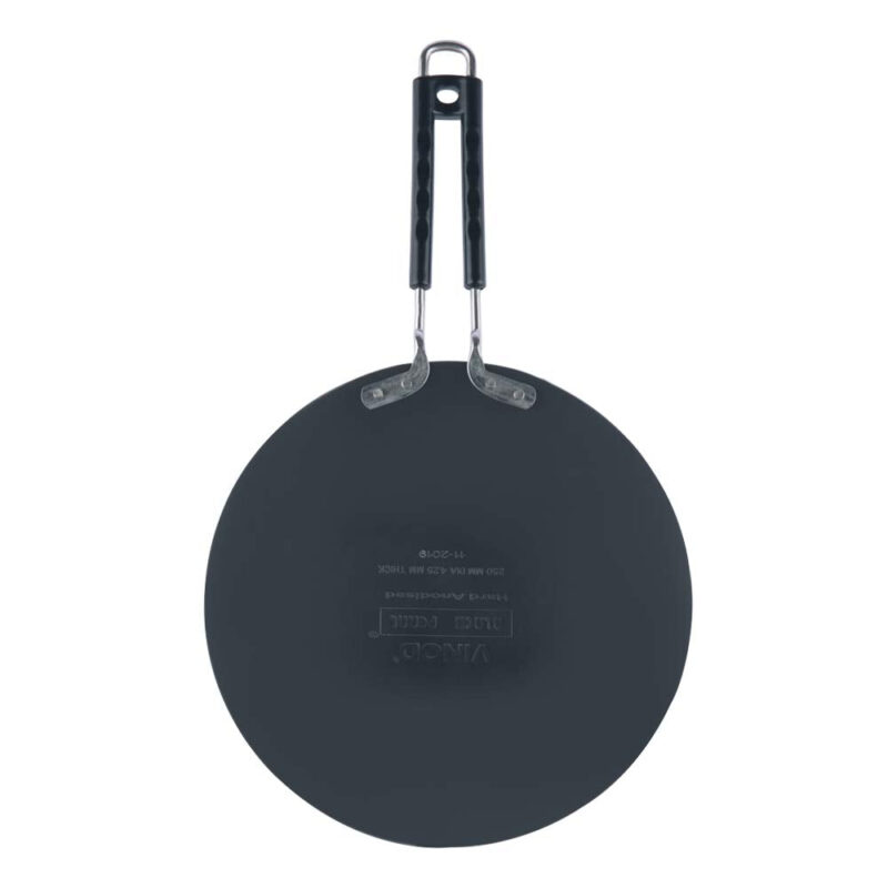 Vinod Black Pearl Hard Anodised Tawa - 30 cm | 5.25mm Thickness | Metal Spoon Friendly | Riveted Sturdy Handle | Long Lasting Roti, Paratha Tawa | 2 Year Warranty | Toxin Free - Image 7