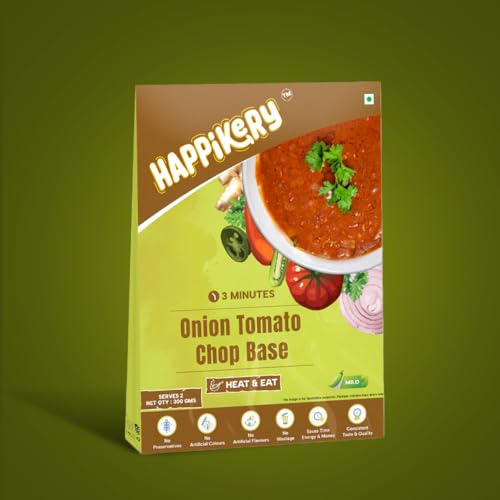 Happikery Onion & Tomato All-Purpose Masala Gravy Base 1kg (Veg Mix, Upto 5-7 Servings) | Ready to Gravy Paste with Blended Spices| No Preservatives or Artificial Colors| Indian and Mughlai Delicacies | Ready in 3 min - Image 6