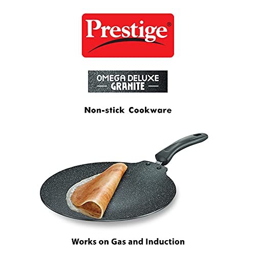 Prestige Omega Deluxe Granite 30cm Non-Stick Dosa Tawa|Scratch and Abrasion Resistant |Gas & Induction Compatible|2 Years Warranty - Image 3