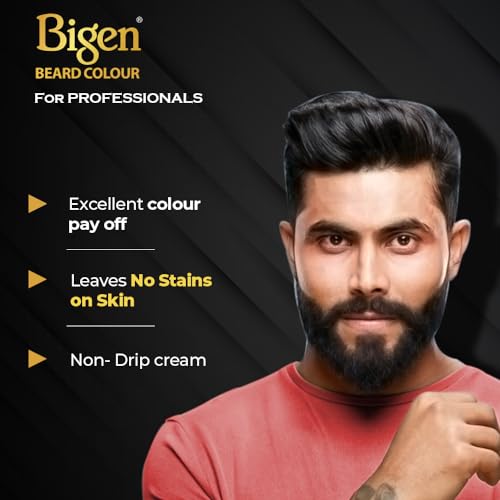 Bigen Professional Beard colour B103 Dark Brown| Leaves no Stains, 40g+40g - Image 2