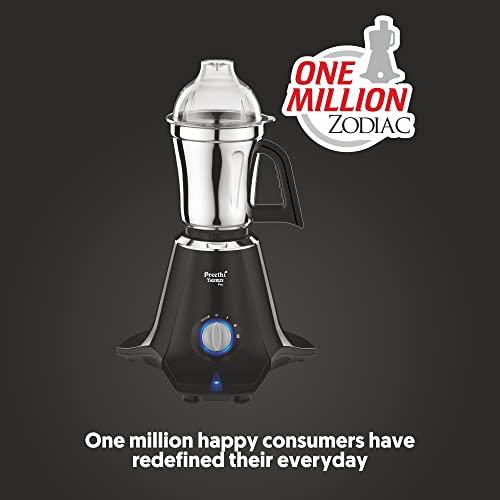 Preethi Taurus Pro MG-256 Mixer Grinder, Black, 3 Jars,Powerful 1000 Watt motor for perfect grinding in 90 sec, Shock proof ABS Plastic Body, 5 Yr Motor Warranty & Lifelong Free Service - Image 3