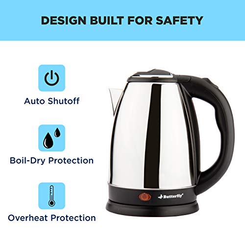 Butterfly EKN 1.8L 1500 Watt Electric Water Kettle (Stainless Steel) - Image 13