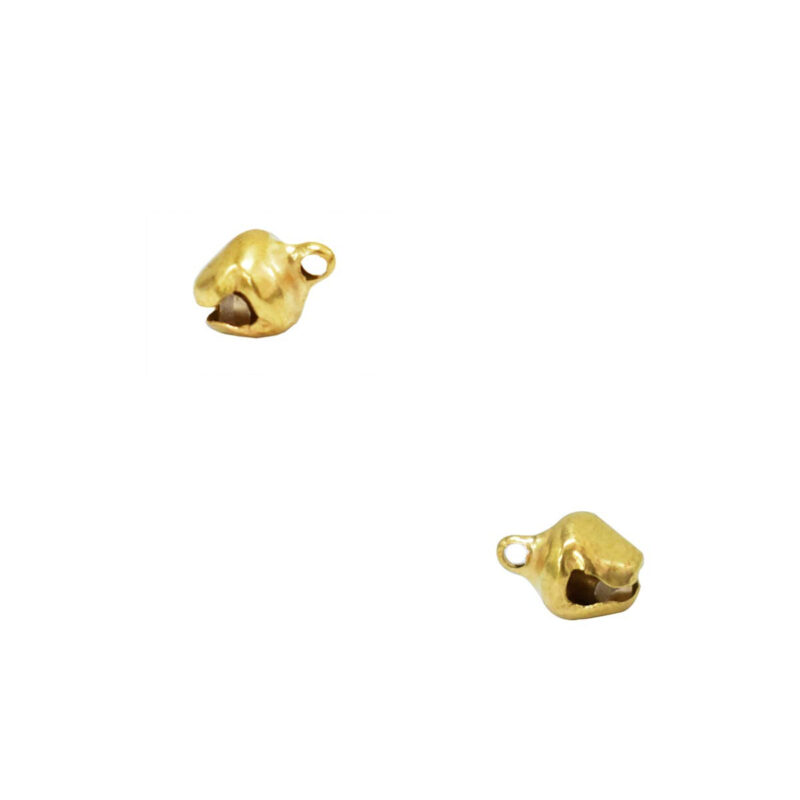 Embroiderymaterial Ghungroo Jingle Bell Beads for Craft, Hanging and Jewellery Making (100 Pieces, Golden) - Image 2